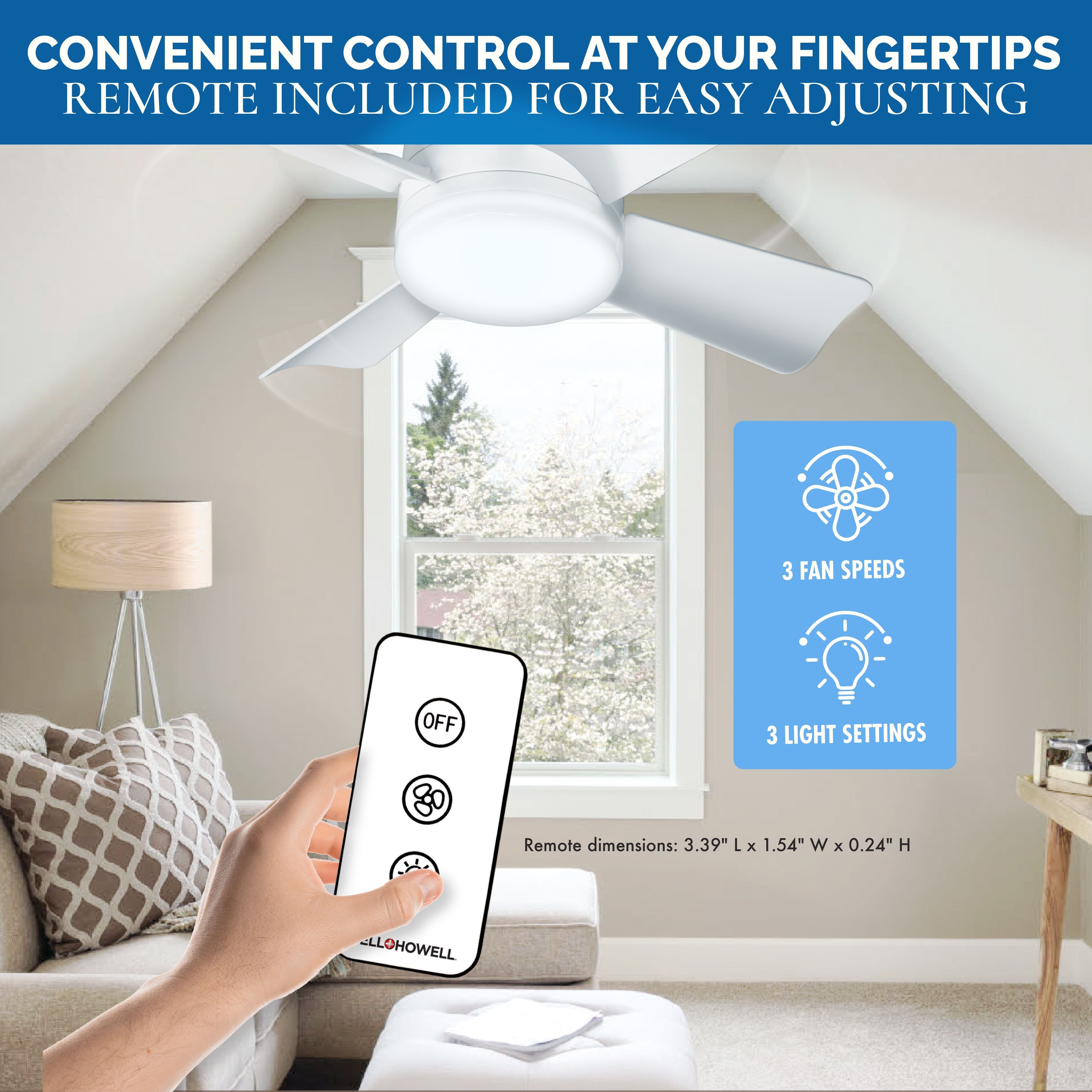 Socket fan 2-in-1 Portable Ceiling Fan & Light